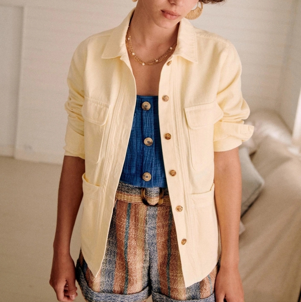 Sezane 100% Organic Cotton Willa Jacket